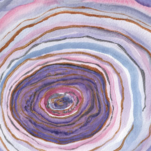 Lilac Watercolor Geode Cochlear Nucleus 6 Skin
